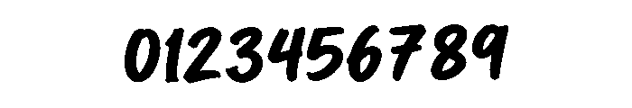Nova Brush Font OTHER CHARS