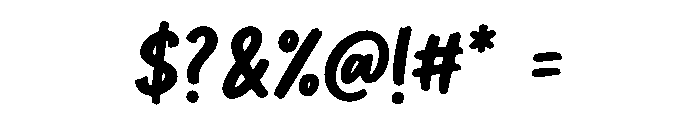 Nova Brush Font OTHER CHARS