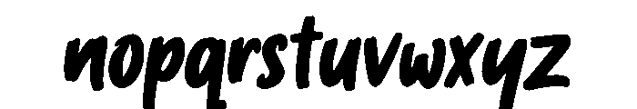 Nova Brush Font LOWERCASE
