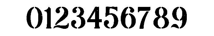 Nova Stencil Font OTHER CHARS