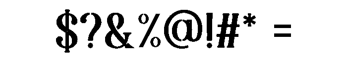 Nova Stencil Font OTHER CHARS