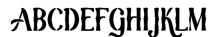 Nova Stencil Font UPPERCASE