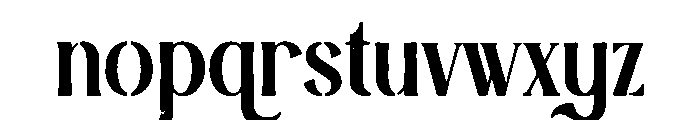 Nova Stencil Font LOWERCASE