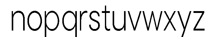 Noverion Sans ExtLt Cond Font LOWERCASE
