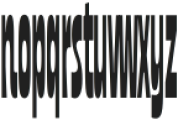 NoMo Sans Ultra Condensed otf (900) Font LOWERCASE
