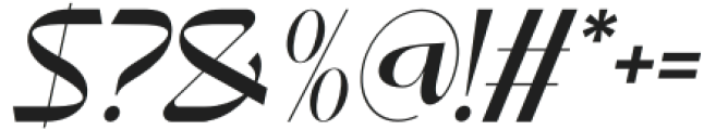 Noaction Italic otf (400) Font OTHER CHARS