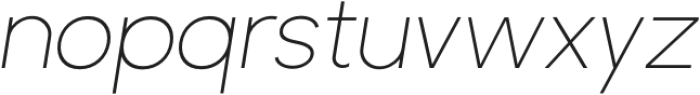 Nobel Uno Thin Italic otf (100) Font LOWERCASE