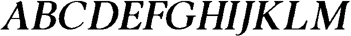 Noctera Bold Italic otf (700) Font UPPERCASE