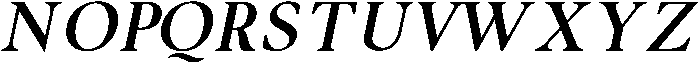Noctera Bold Italic otf (700) Font UPPERCASE