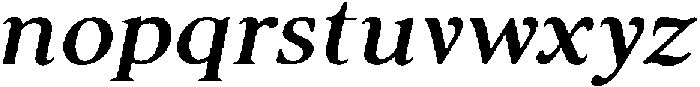 Noctera Bold Italic otf (700) Font LOWERCASE