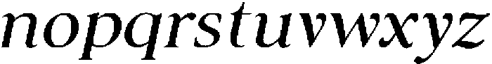 Noctera Medium Italic otf (500) Font LOWERCASE