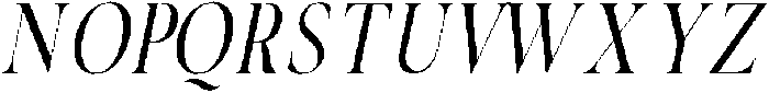 Noctera Thin Italic otf (100) Font UPPERCASE