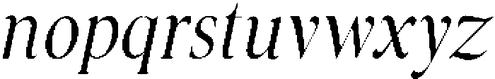 Noctera Thin Italic otf (100) Font LOWERCASE