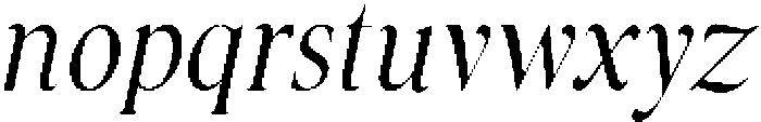 Noctera Thin Italic ttf (100) Font LOWERCASE