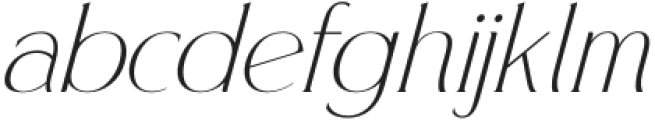 Nocturnal Thin Oblique otf (100) Font LOWERCASE