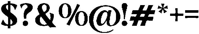 Noir Amour Bold otf (700) Font OTHER CHARS