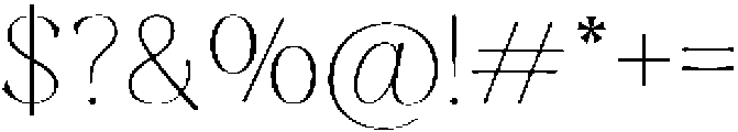 Noir Amour Thin otf (100) Font OTHER CHARS