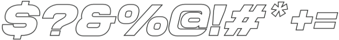 Nokia Expanded Outline Italic Black otf (900) Font OTHER CHARS