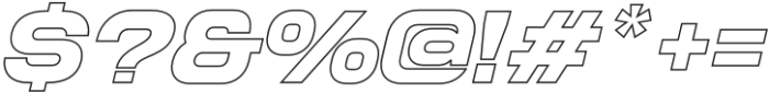 Nokia Expanded Outline Italic Extra Bold otf (700) Font OTHER CHARS