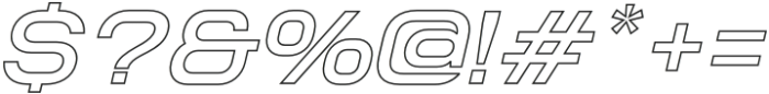 Nokia Expanded Outline Italic Medium otf (500) Font OTHER CHARS