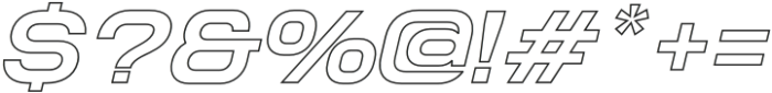 Nokia Expanded Outline Italic Semi Bold otf (600) Font OTHER CHARS