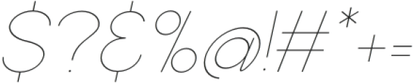 Noland Thin Italic otf (100) Font OTHER CHARS