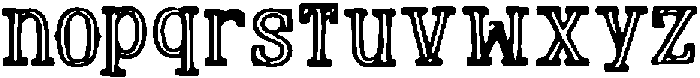 Nonoxe ttf (400) Font LOWERCASE