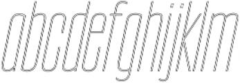 Nordams Thin Italic Outline otf (100) Font LOWERCASE
