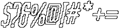 Nordin Slab Rounded Pixel Outline otf (400) Font OTHER CHARS