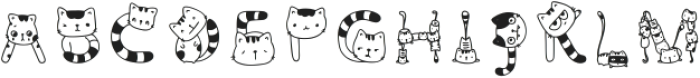 Noree_cat Regular otf (400) Font UPPERCASE