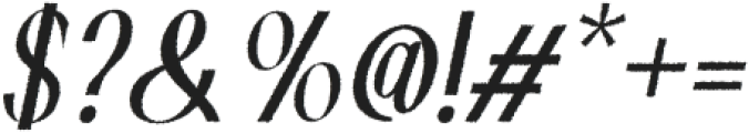 Norge Rough Italic otf (400) Font OTHER CHARS