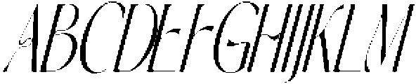 Norilane Condensed Italic otf (400) Font UPPERCASE