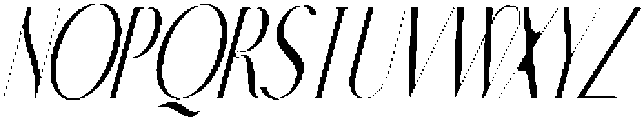 Norilane Condensed Italic otf (400) Font UPPERCASE