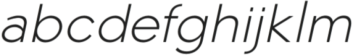 Normal Extra Light Italic otf (200) Font LOWERCASE