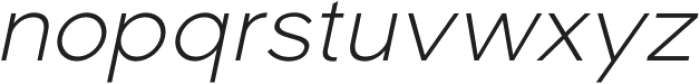 Normal Extra Light Italic otf (200) Font LOWERCASE