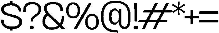 Normal Extra Light otf (200) Font OTHER CHARS