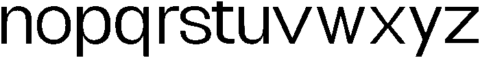 Normal Extra Light otf (200) Font LOWERCASE