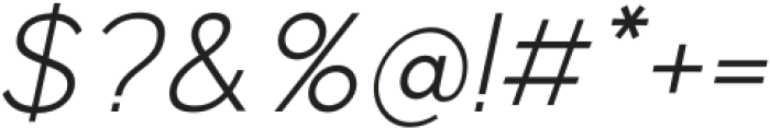 Normal ExtraLight CondensedItalic otf (200) Font OTHER CHARS
