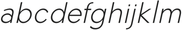 Normal ExtraLight CondensedItalic otf (200) Font LOWERCASE