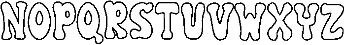 Normal Outline otf (400) Font LOWERCASE