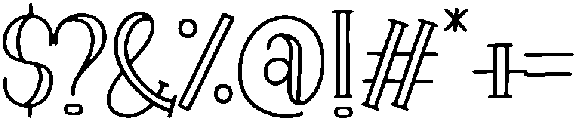 Normal Outline otf (400) Font OTHER CHARS