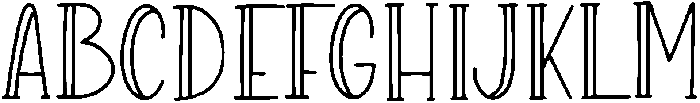 Normal Outline otf (400) Font UPPERCASE