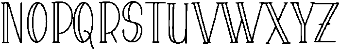 Normal Outline otf (400) Font UPPERCASE