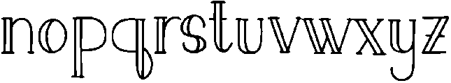 Normal Outline otf (400) Font LOWERCASE