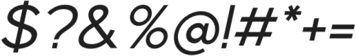 Normal Regular Italic otf (400) Font OTHER CHARS