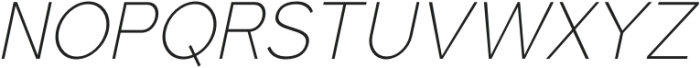 Normal Thin Condensed Italic otf (100) Font UPPERCASE