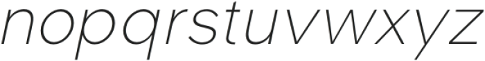 Normal Thin Condensed Italic otf (100) Font LOWERCASE