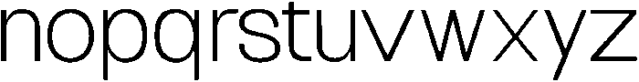 Normal Thin otf (100) Font LOWERCASE