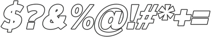 Normaliq Black Italic Outline otf (400) Font OTHER CHARS