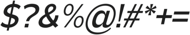 Normaliq Medium Italic otf (400) Font OTHER CHARS